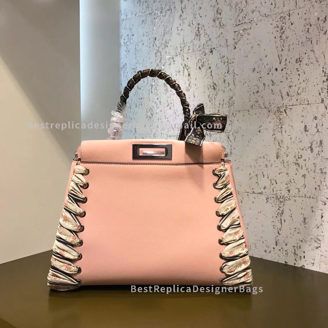 Fendi Peekaboo Iconic Medium Pink Leather Bag 5210M